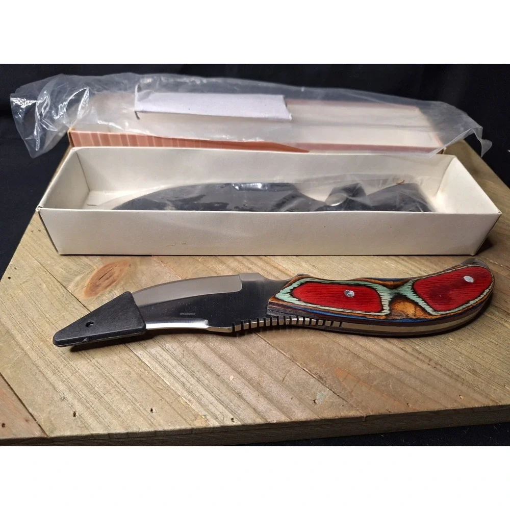 Chipaway Cutlery The Guardian Fixed Blade Knife Surgical Steel Colored Wood